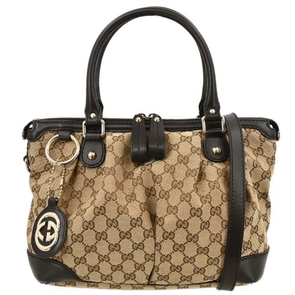 Gucci Beige GG Sukey 2way Shoulder Handbag - Picture 1 of 10